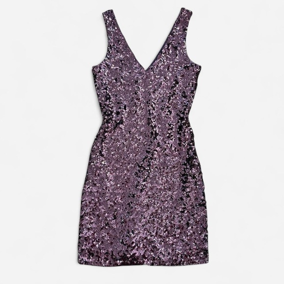 Cachet Sequin Mini Party Dress purple sequin bodycon small - Picture 2 of 5
